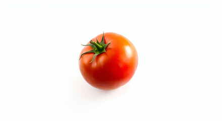 Red tomato on white background ai 