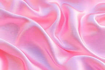 Obraz premium Pink silk fabric texture, draped, studio shot, soft light, background blur, design