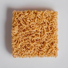 Instant noodles isolated on white background
