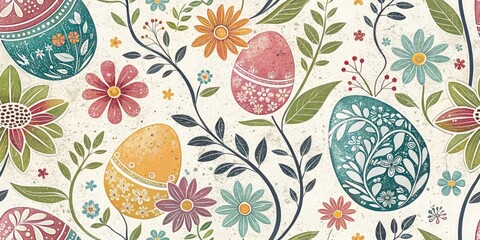 Abstract Easter Floral Grunge Backdrop: Macro Photography, Spring Flowers, Vintage Texture, Easter Decor
