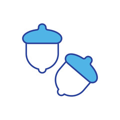 Acorn  icon isolated on a white background. Vector illustration.