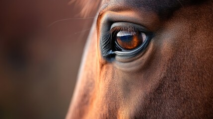 Obraz premium Close-up of a Horse's Eye