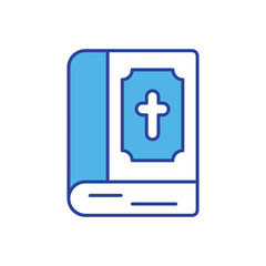 Bible Book icon isolated on a white background. Vector illustration.