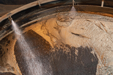 Copper concentration plant, ore flotation bath