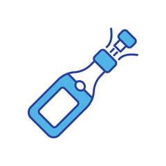 Champagne  icon isolated on a white background. Vector illustration.