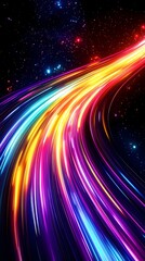 Obraz premium Digital technology universe future neon light poster background