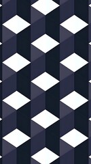 Abstract Geometric Cube Pattern, Black and White 3D Cubes