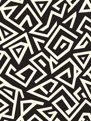 Abstract Black and White Geometric Pattern