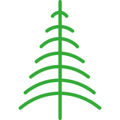 Christmas Pine Tree Line