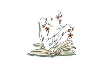 Book nerd, Reading Books Sublimation T Shirt Design