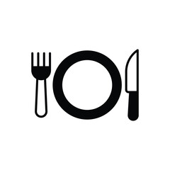 Table Setting icon isolated on a white background. Vector illustration.