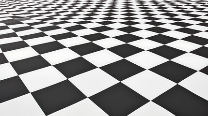 Abstract Black and White Checkered Pattern