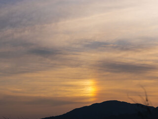 2月の夕暮れの空と雲11