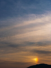 2月の夕暮れの空と雲15