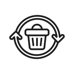 Recycle icon vector image. Suitable for mobile apps, web apps and print media.