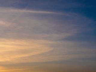 2月の夕暮れの空と雲42