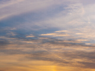 2月の夕暮れの空と雲46