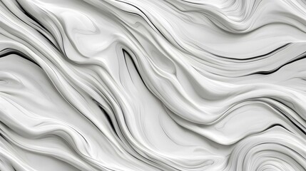 The image contains an abstract design of flowing, swirled white and gray shapes, resembling marble or liquid.Swirling white and gray abstract shapes create a fluid, marble-like texture.