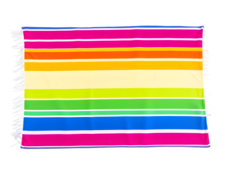 Rainbow Striped Fabric Isolated Transparent Background, Vector Illustration