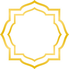 frame gold element transparent background