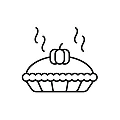 Pumpkin Pie icon isolated on a white background. Vector illustration.
