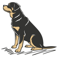 High Quality Rottweiler Dog Vector