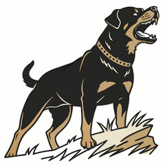 High Quality Rottweiler Dog Vector