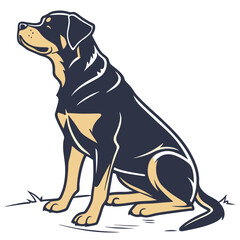 High Quality Rottweiler Dog Vector