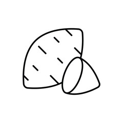 Sweet Potatoes icon isolated on a white background. Vector illustration.