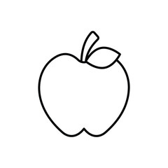 Apple icon isolated on a white background. Vector illustration.