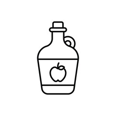 Cider  icon isolated on a white background. Vector illustration.