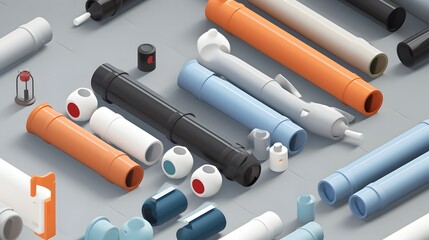 Animated infographic providing a clear step by step visual guide on the proper way to connect and install PVC pipes for plumbing construction and home improvement projects