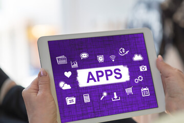 Apps concept on a tablet