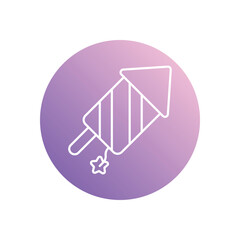 Fireworks  icon isolated on a white background. Vector illustration.