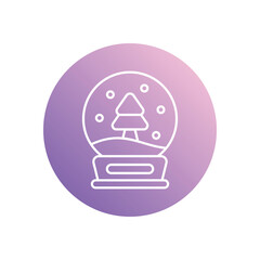 Snow Globe icon isolated on a white background. Vector illustration.