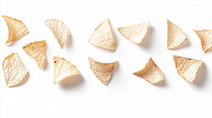 Tortilla chips isolated on white background