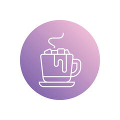 Hot Cocoa icon isolated on a white background. Vector illustration.