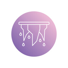Icicles icon isolated on a white background. Vector illustration.