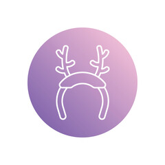 Obraz premium Reindeer Antlers icon isolated on a white background. Vector illustration.