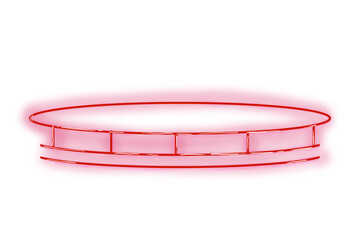 Neon Red and Pink Illuminated Platform Template for Web and Print Use