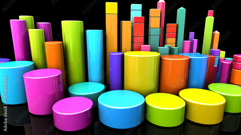 Poster data visualization showcase digital space graphic design modern environment abstract viewpoint color