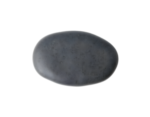 Black stone isolated on a transparent background