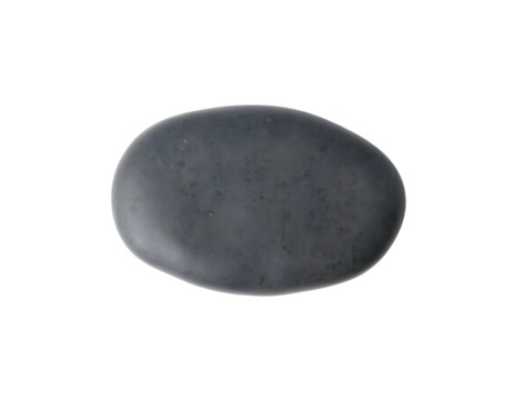 Black stone isolated on a transparent background