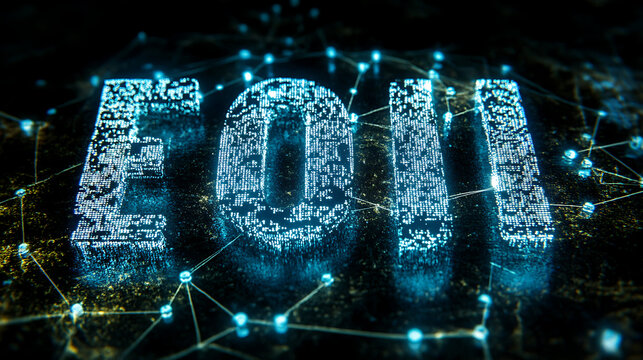 EOI Expression of Interest Network Digital Connection Abstract Blue Futuristic Light Artistic