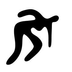 Abstract art character freehand doodle. Organic background, simple nature shapes in vintage.