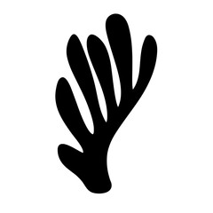 
Abstract plant leaf art freehand doodle. Organic leaves cartoon background, simple nature shapes in vintage.
