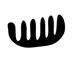 Abstract art freehand doodle. Organic background, simple nature shapes in vintage.