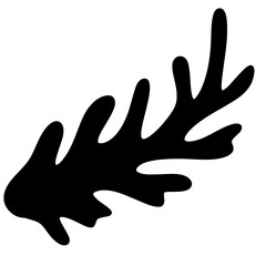 
Abstract plant leaf art freehand doodle. Organic leaves cartoon background, simple nature shapes in vintage.
