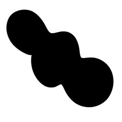 Abstract art freehand doodle. Organic background, simple nature shapes in vintage.