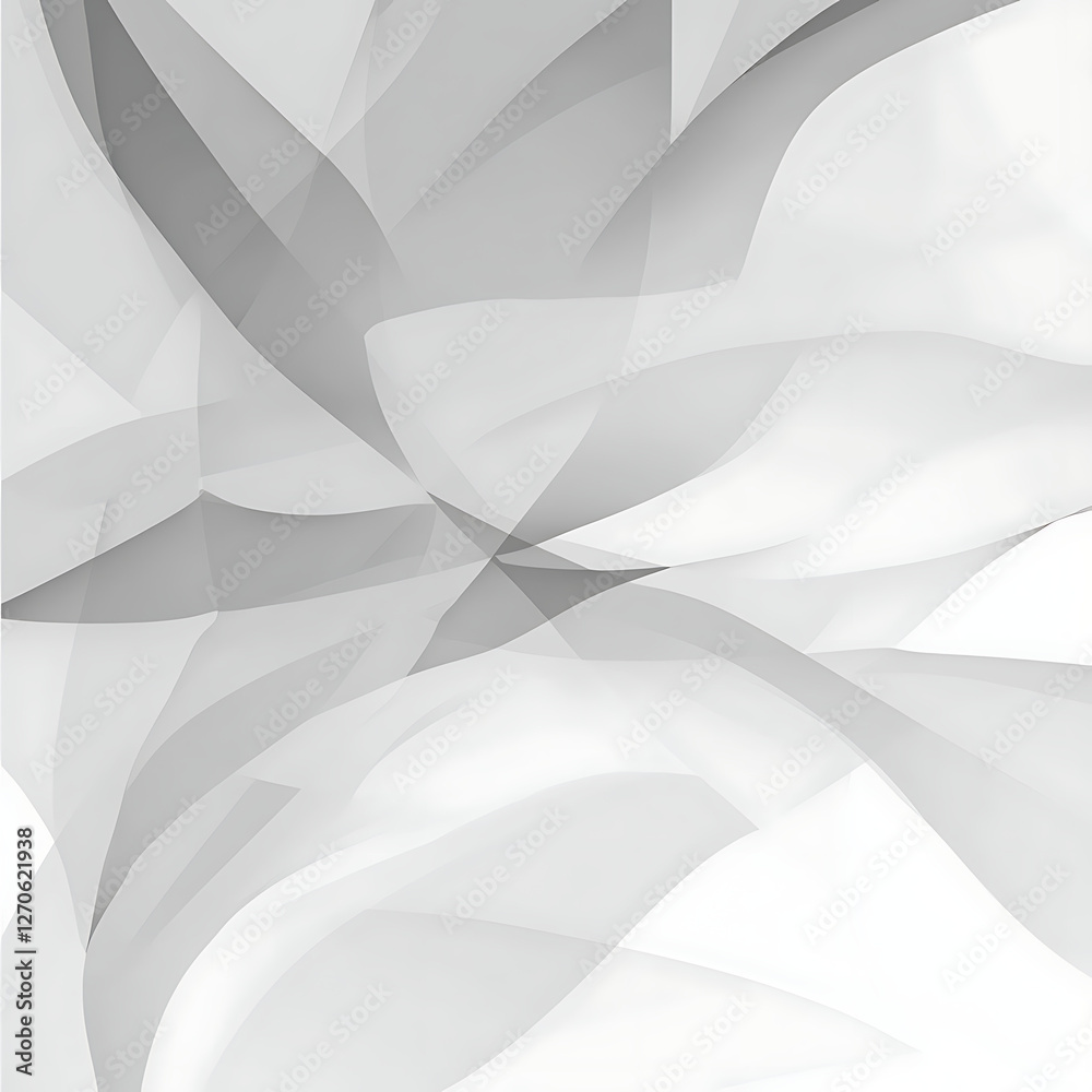 Poster ethereal abstract wave composition in grayscale with dynamic interplay of light and shadow